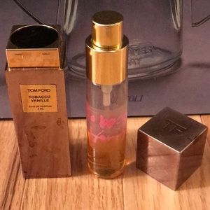 RARE🤍TOM FORD Travel Case w/Tobacco Vanille Vanilla 🤤 Deliciousness REFILLABLE